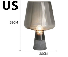 Simple modern cement glass table lamp