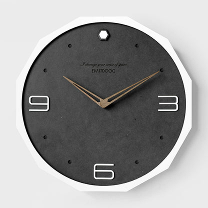 Nordic Iight Luxury Wall Clock Modern Minimalist Iiving Room Free Perforated Wall Clock Restaurant Creative Personality art Table