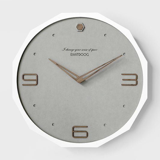 Nordic Iight Luxury Wall Clock Modern Minimalist Iiving Room Free Perforated Wall Clock Restaurant Creative Personality art Table