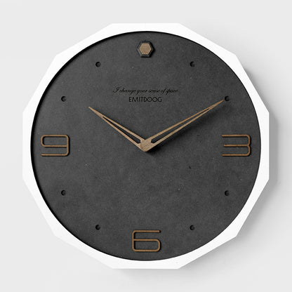 Nordic Iight Luxury Wall Clock Modern Minimalist Iiving Room Free Perforated Wall Clock Restaurant Creative Personality art Table