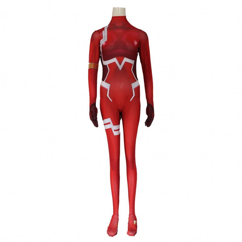 Female 3D Printed Bodycon Suit For Halloween Costume