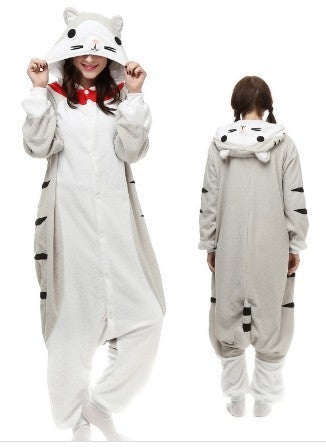 Kangaroo Cartoon One-piece Pajamas Cartoon Couple Cute Boys And Girls' Halloween Fleece Performance Clothes