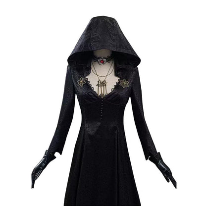 Female Black Vampire Long Dress Halloween Costume