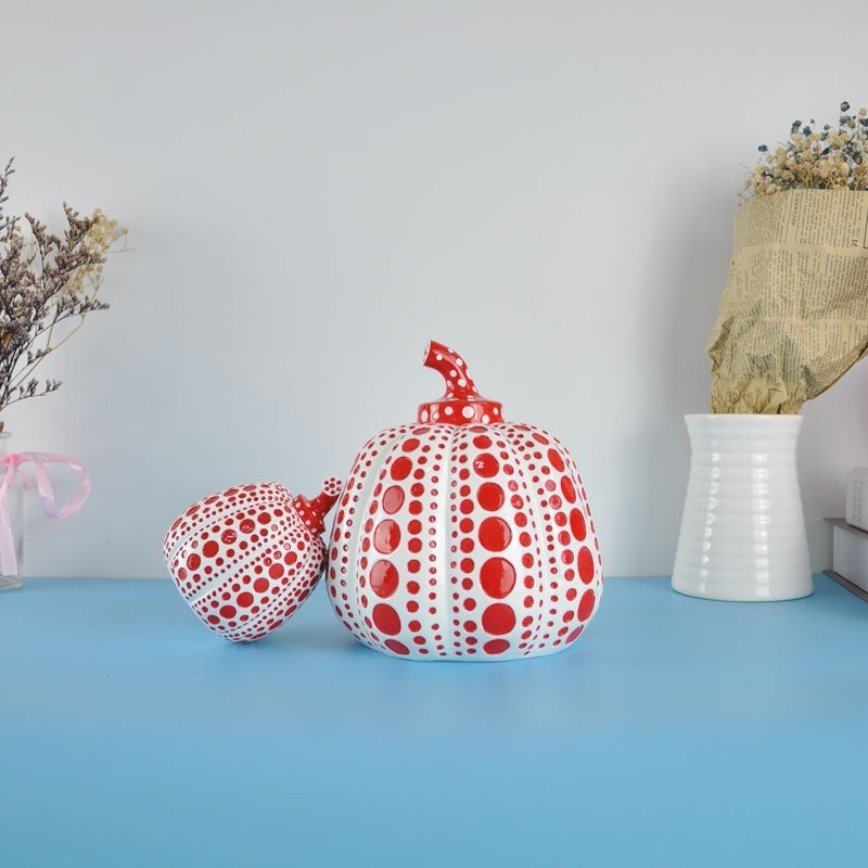 Yayoi Kusama Decoración de Calabaza Arte de Lunares Entrada Decoraciones para el salón Regalo Diario Cocina Ventana Oficina Mesa de té árbol