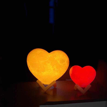 Luz de noche de amor Luz de luna en forma de corazón del día de San Valentín