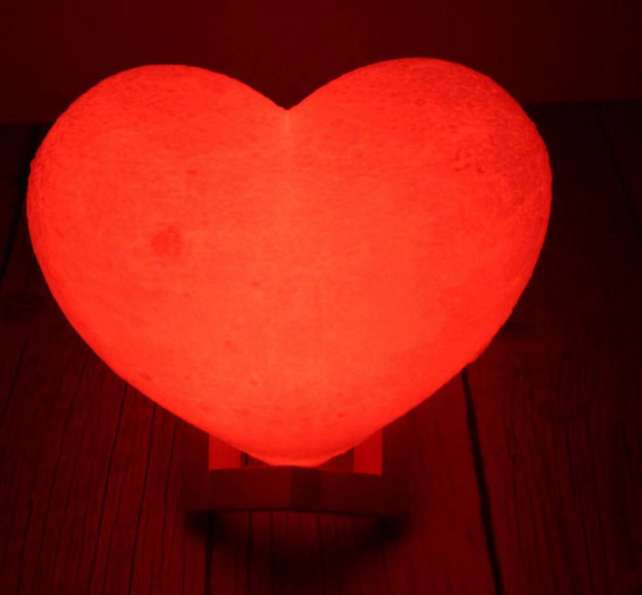 Luz de noche de amor Luz de luna en forma de corazón del día de San Valentín