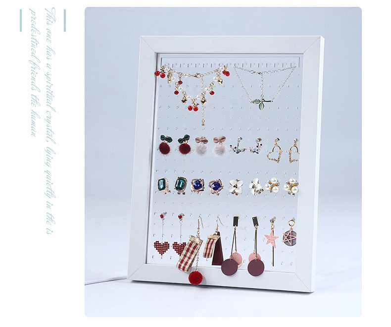 Wood Jewelry Rack Earrings Holder Stand Acrylic Sheet Earring Hanging Frame Eardrop Table Earring Bracket