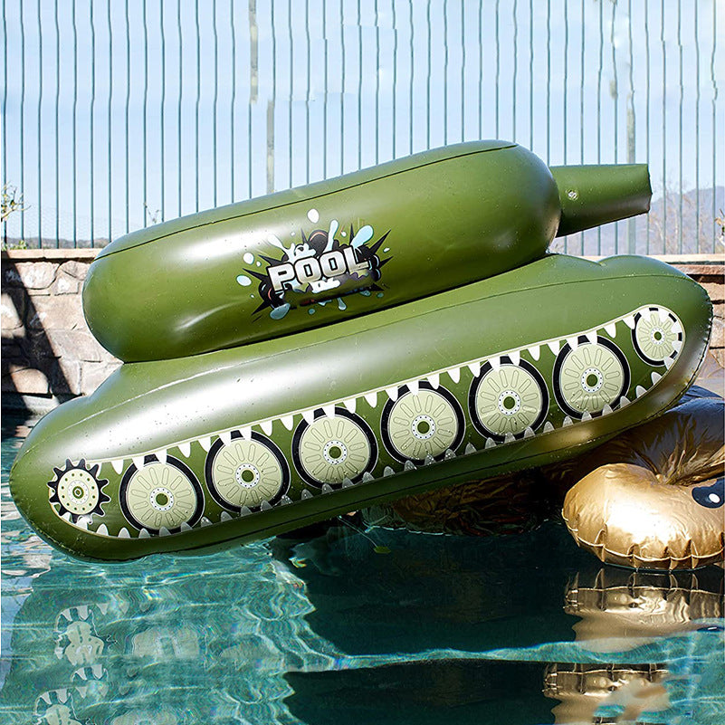 New Armored Vehicle Inflatable Tank Water Spray Swimming Ring Floating Row