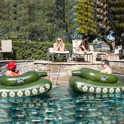 Nuevo Vehículo blindado Tanque De Agua inflable Spray natación anillo fila flotante