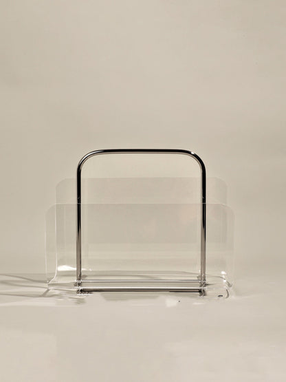 A Simple Luxury Acrylic Metal Bookshelf Model Room