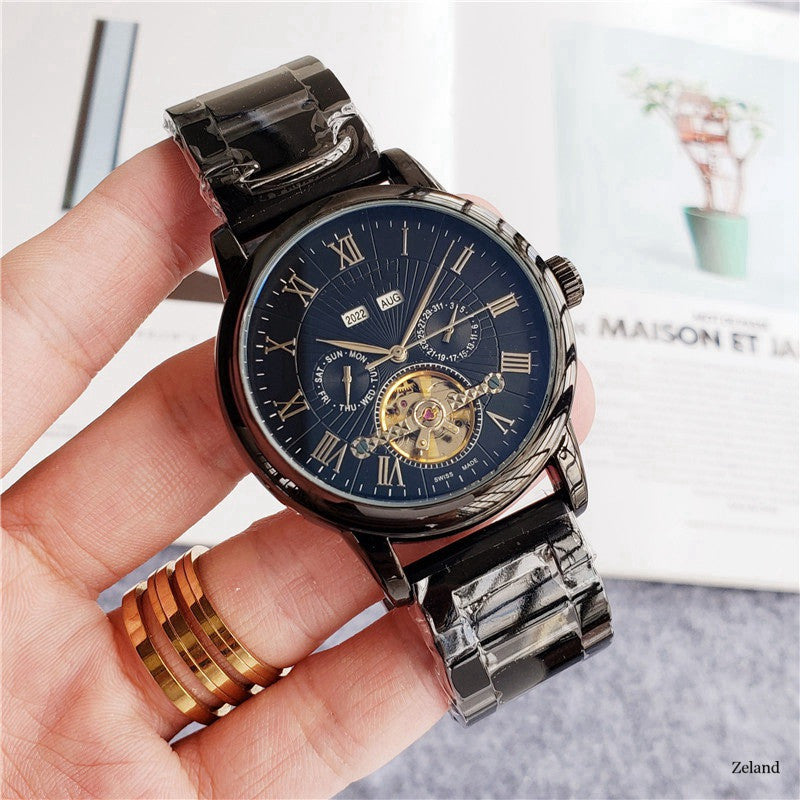 Montre Tourbillon Montre à Cinq Aiguilles Montre pour Homme Mode Décontractée