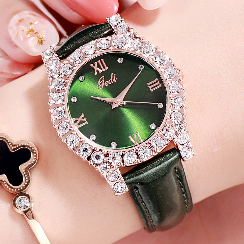 Reloj casual con diamantes y personalidad para mujer