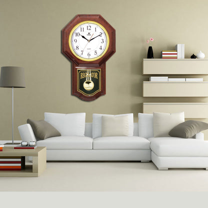 Reloj de péndulo retro estilo chino hogar sala de estar música cronometraje reloj de pared de cuarzo