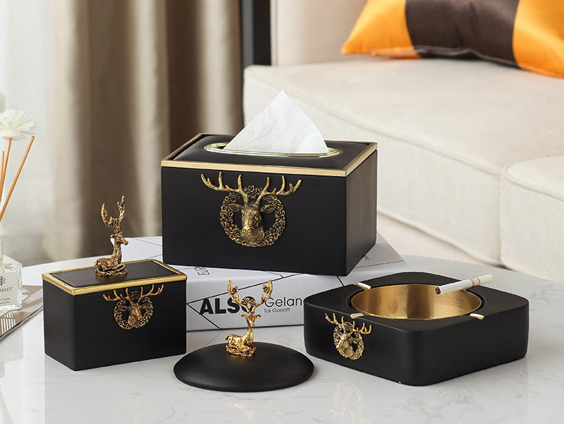 Simple Office Ashtray Nordic Ins Deer Decoration Creative Personality With Lid Living Room Tea Table Decoration