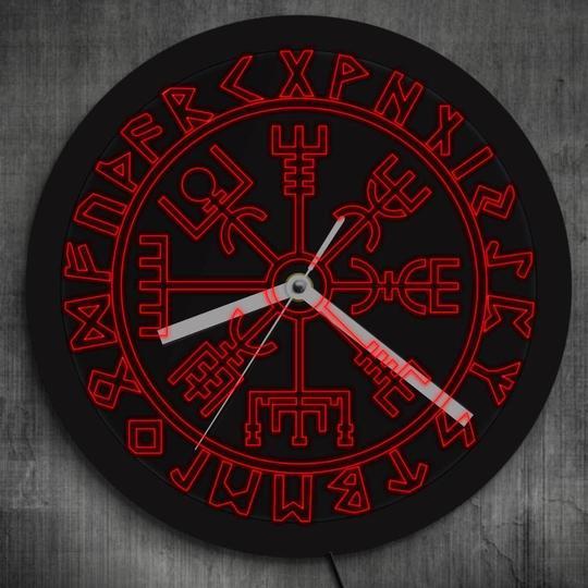 Sign Rune Home Decoration Time Wall Clock