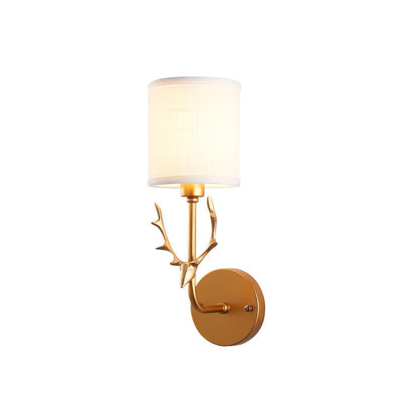 Modern Bedroom Bedside Aisle Wall Lamp Wrought Iron Antlers Living Room Hotel Lamps