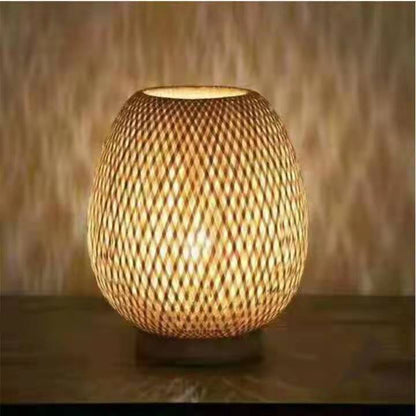 Bamboo Strip Weaving Simple Net Celebrity Homestay Decorative Table Lamp