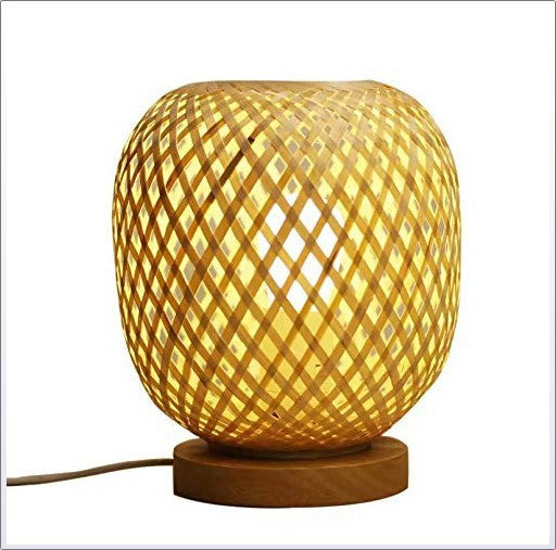 Bamboo Strip Weaving Simple Net Celebrity Homestay Decorative Table Lamp