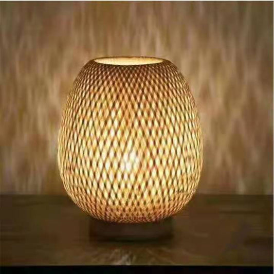 Bamboo Strip Weaving Simple Net Celebrity Homestay Decorative Table Lamp