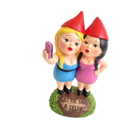 Taking Selfie Christmas Decor Small Sculpture For Home Fairy Garden Miniature Lawn