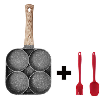 Sartén para tortilla de cuatro agujeros, sartén antiadherente