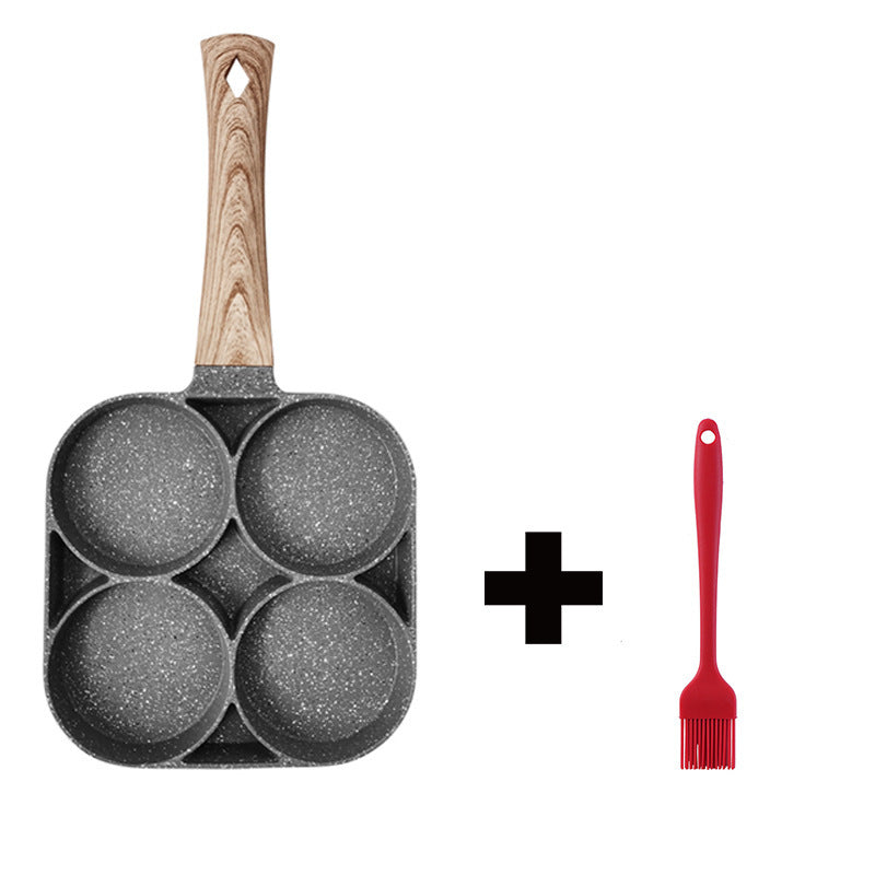 Sartén para tortilla de cuatro agujeros, sartén antiadherente