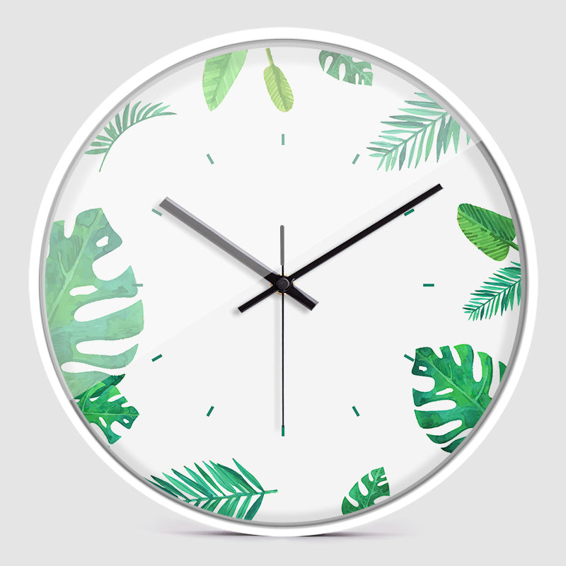 Hicat Creative Flower Planting Thin Edge Wall Clock Northern