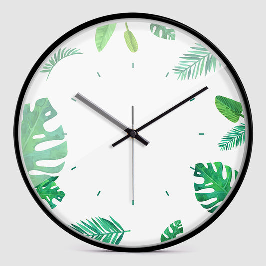 Hicat Creative Flower Planting Thin Edge Wall Clock Northern