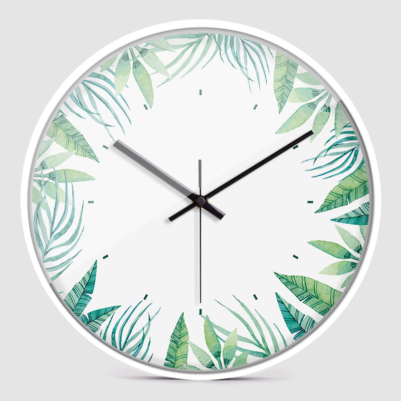 Hicat Creative Flower Planting Thin Edge Wall Clock Northern