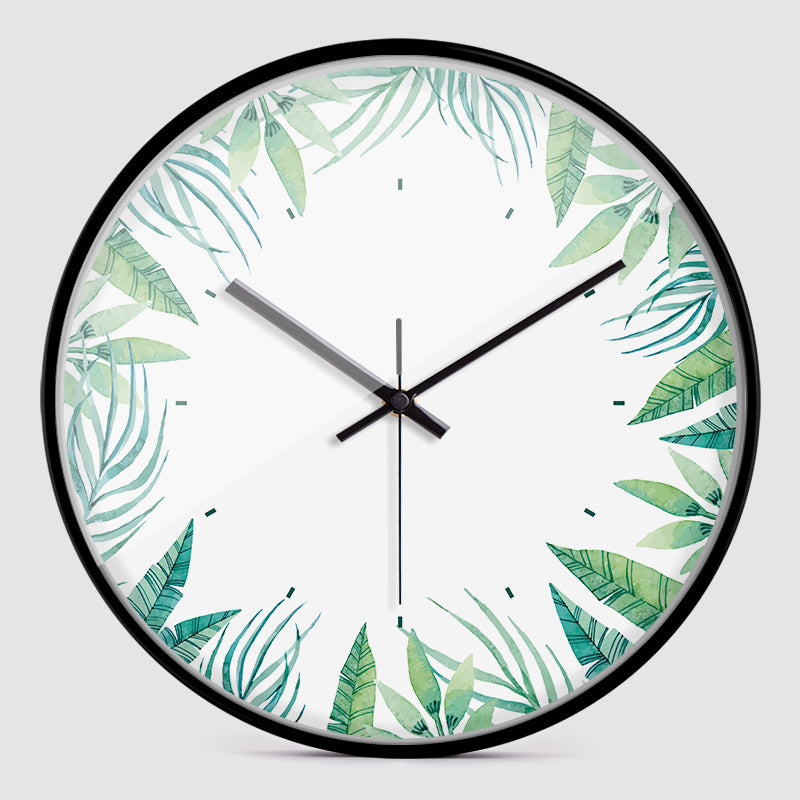 Hicat Creative Flower Planting Thin Edge Wall Clock Northern