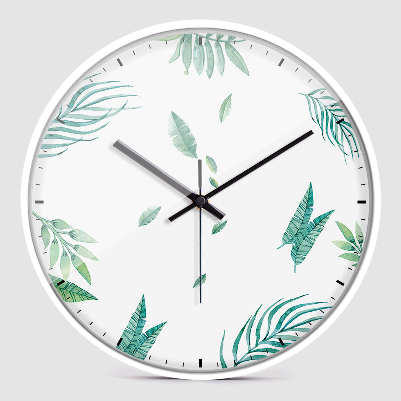 Hicat Creative Flower Planting Thin Edge Wall Clock Northern