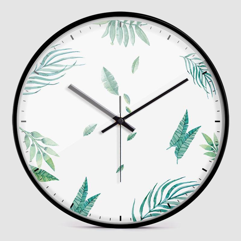 Hicat Creative Flower Planting Thin Edge Wall Clock Northern