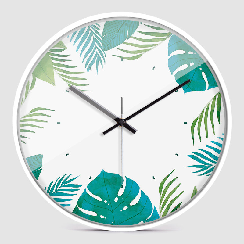 Hicat Creative Flower Planting Thin Edge Wall Clock Northern