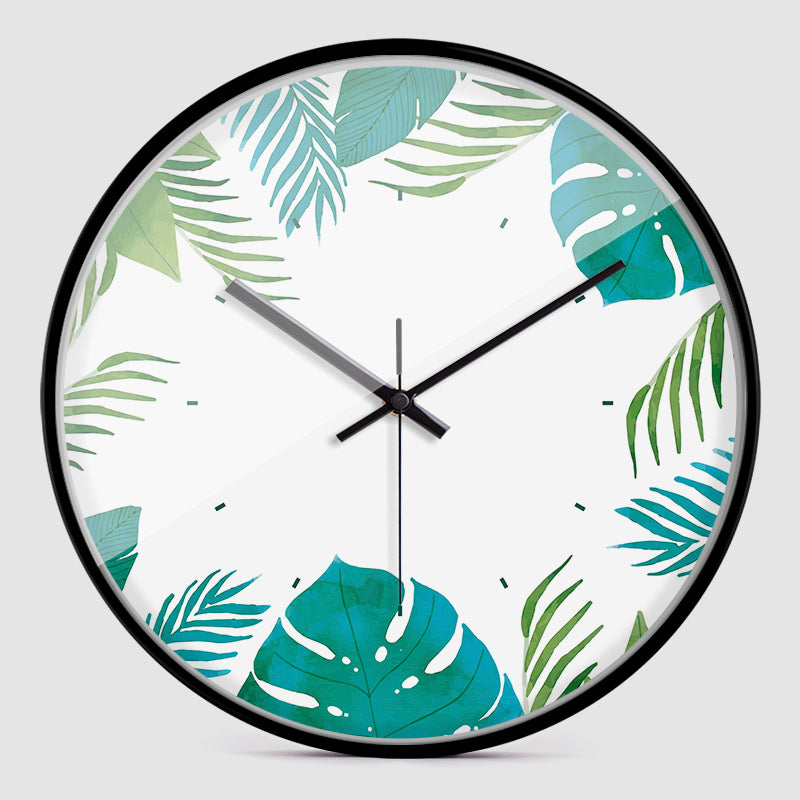 Hicat Creative Flower Planting Thin Edge Wall Clock Northern