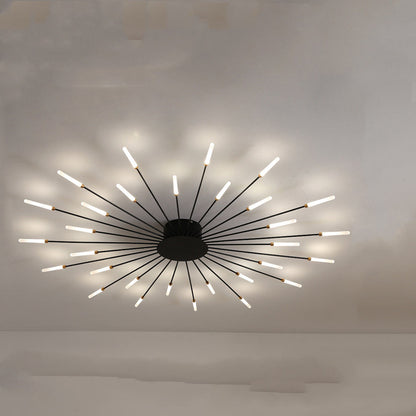 Plafonnier Led de feu d'artifice de salon d'atmosphère moderne minimaliste nordique