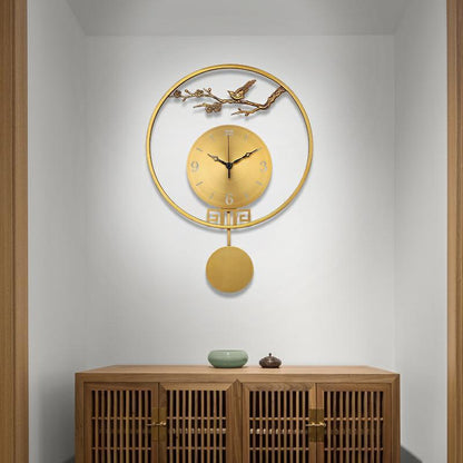 Horloge Murale De Style Chinois Salon Style Chinois