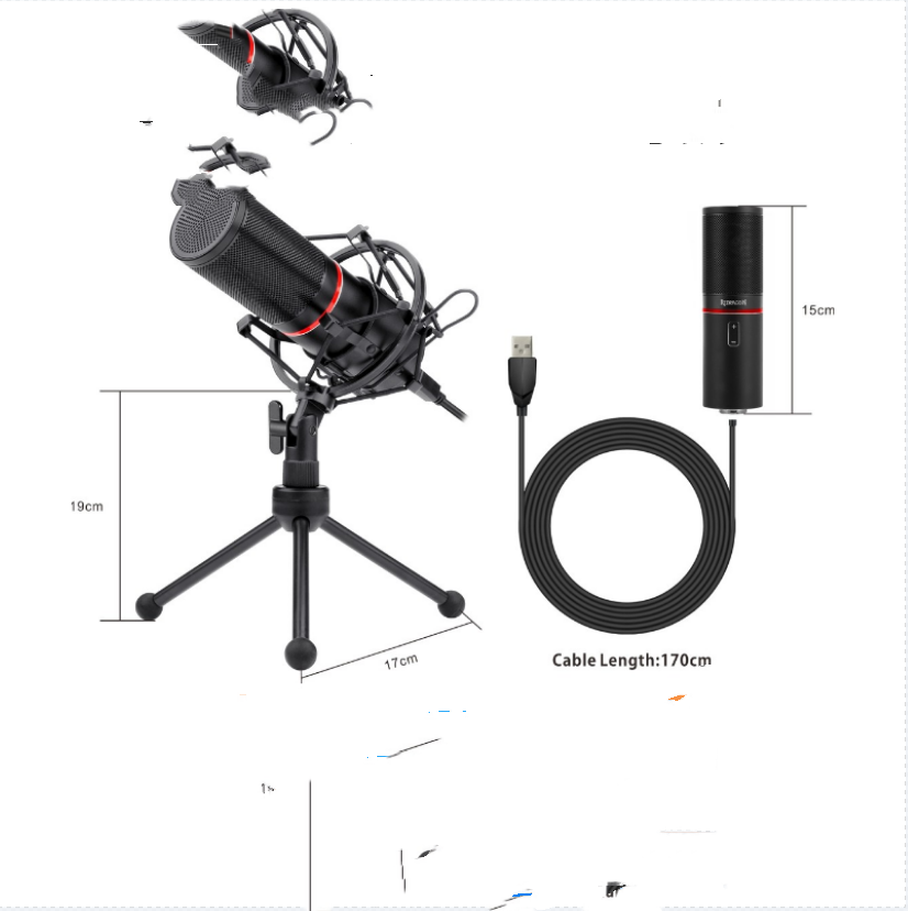 Microphone à barre de chant en direct dédié, réduction du bruit, enregistrement d'ancre de jeu