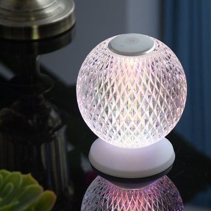 Lampe de chevet LED en cristal acrylique, interrupteur tactile RGB, lampe de bureau, décoration de la maison, lampe de chevet romantique pour chambre à coucher