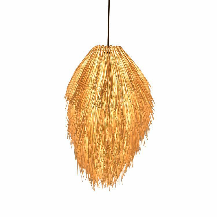 Idyllic Hotel Rattan Chandelier Creative Pine Cone Chandelier