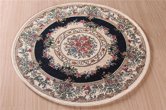 Tapis rond personnalisé de style pastoral, tapis de table basse de salon