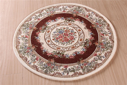 Tapis rond personnalisé de style pastoral, tapis de table basse de salon