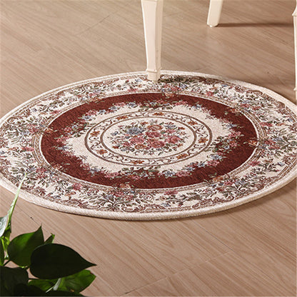 Round Carpet Custom Pastoral Style Living Room Coffee Table Mat