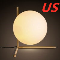 Lampe de table simple boule de verre