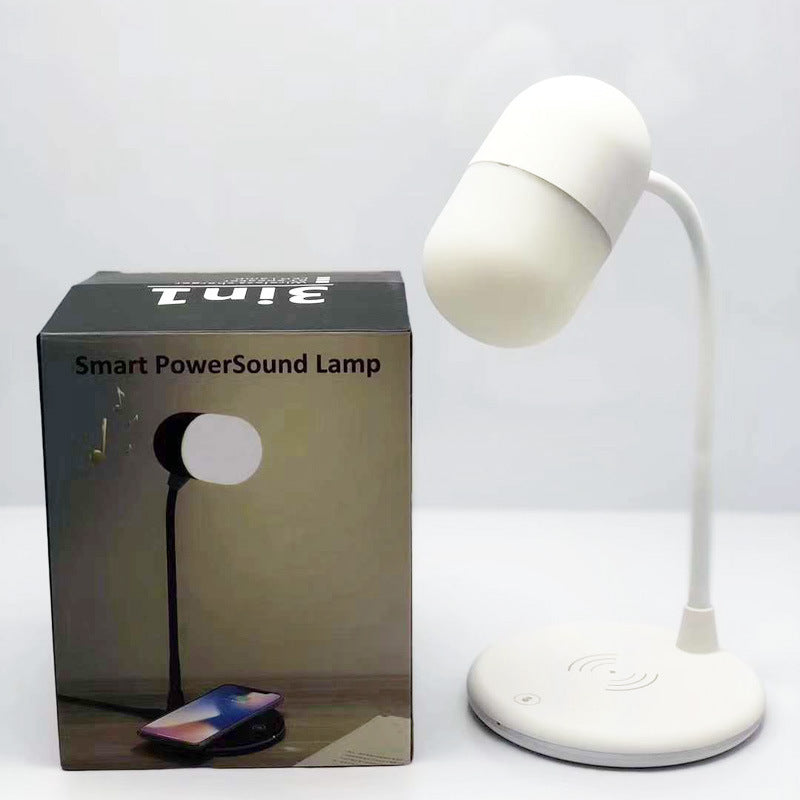 Wireless charging table lamp bluetooth speaker