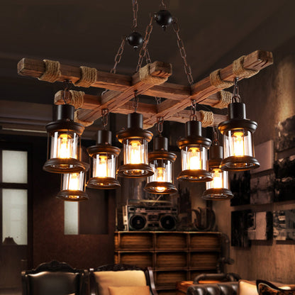 European Retro Industrial Style Chandelier