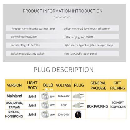 Lampe de table à température réglable avec télécommande