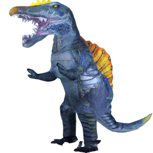 Traje inflable para fiesta de Halloween, dinosaurio inflable