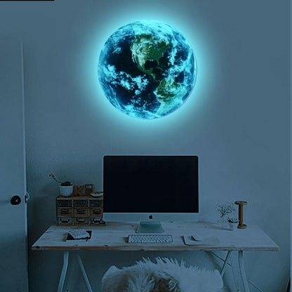 Glow In The Dark 3D Earth Wall Sticker LIVRAISON MONDIALE GRATUITE