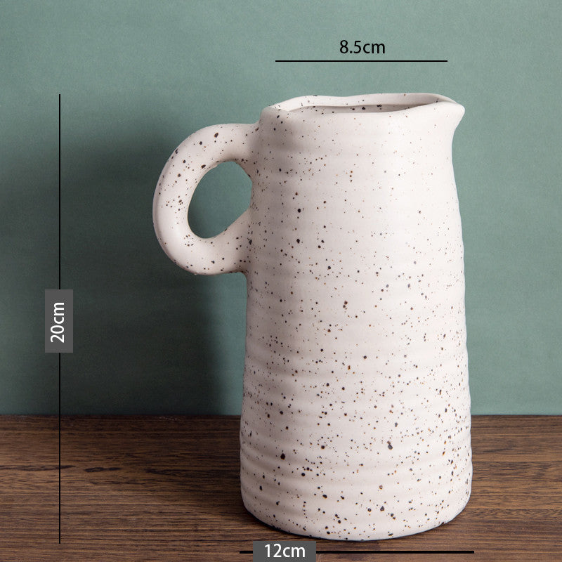 White Ceramic Vase Dry Flower  Inserting Device