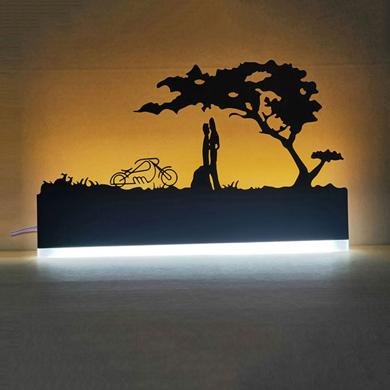 Applique murale de fond acrylique LED nordique